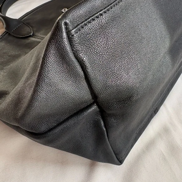 longchamp le pliage cuir medium tote - Picture 8 of 16